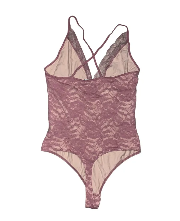 Express Light Pink Lace Bodysuit - Image 2