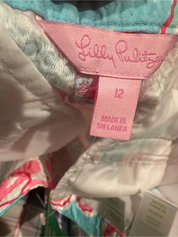 Lilly Pulitzer Adie Shorts Floral Breakwater Blue Lolita 12 - Image 9