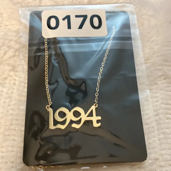 Y2K Streetvibe 1994 Gold Chain Personality Year-Date Charm Pendant Gift Necklace - Image 3