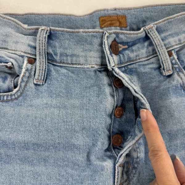 MOTHER Light Wash‎ Straight Leg Button Fly Denim Jeans Womens Size 29 High Rise - Image 9