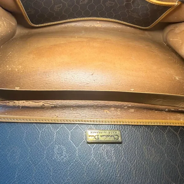 Authentic Vintage Christian Dior Honeycomb Chain Shoulder Clutch Bag France - Image 3