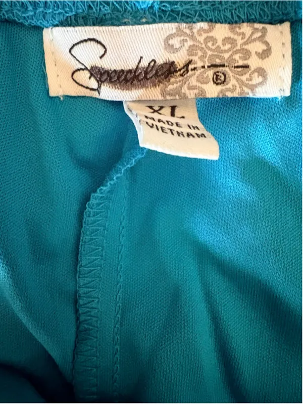 Speechless Sheer Teal Chiffon Maxi Skirt Women’s Size XL - Image 5