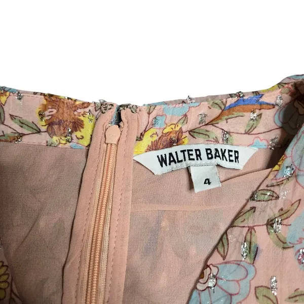 Walter Baker‎ Mars Floral Ruched Mini Dress Size: 4 - Image 5