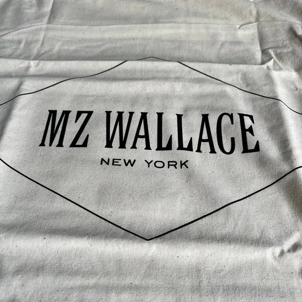 MZ Wallace Large Cream Dust Bag Drawstring Closure 26” x 23” - Image 3