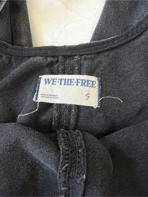 We the Free High Roller Denim Overalls Mineral Black Size S - Image 6