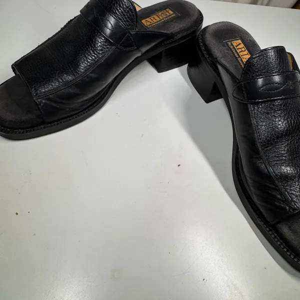 Ariat 92305 Black Leather Mule Slide Sandals ATS Comfort Shoes Women’s 8 - Image 4
