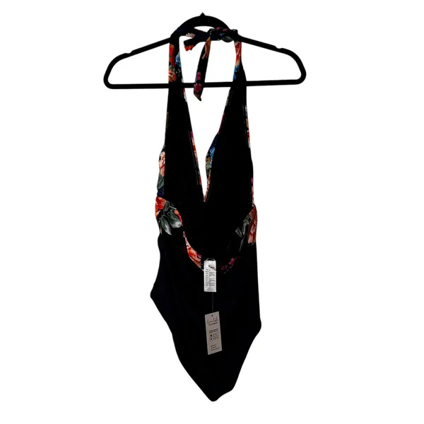 Cupshe Womens‎ Floral Halter One Piece Tummy Contouring Swimsuit Size M - Image 8