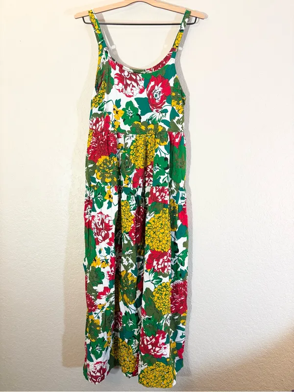 Floral Colorful Tiered Maxi Summer Dress Size XS - Image 3