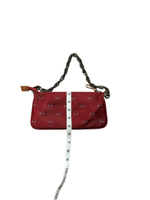 J.Crew Red Canvas Wristlet with Chain Handle – Small Bag. - Image 6