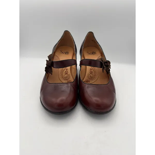 Women’s Söfft Size 8.5 Orangey Brown Leather Dance Shoes - Image 2