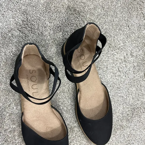 SOUL Naturalizer Size 8 Black Intro Ankle Strap Slip On Sandal - Image 4