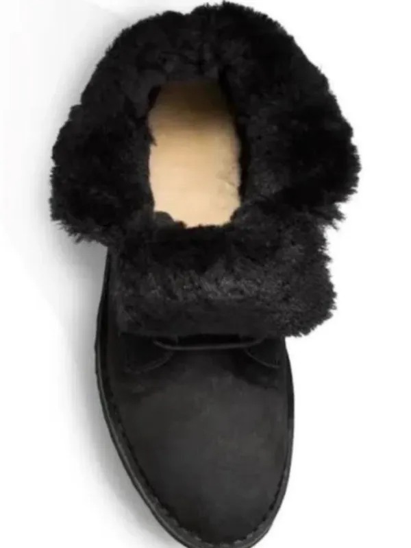 UGG Quincy Combat Boots Black Women’s Size 5 NIB Sheepskin Sold Out $170 Retail - Image 6