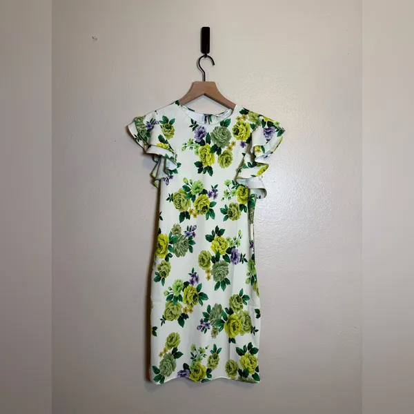 Amanda‎ Uprichard Fiori Floral Ruffle Mini Dress - Image 2