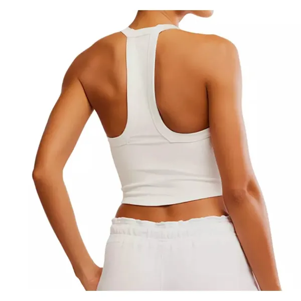 FP Movement All Clear V Neck Ribbed Racerback Cami Tank Top White M/L - Image 2