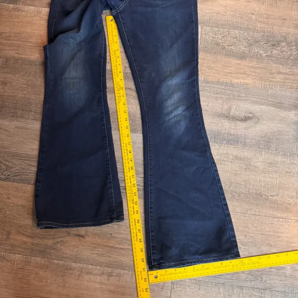 Paige Canyon Flare‎ Jeans Dark Wash Denim Size 30 Low Rise Boho Made in USA - Image 4