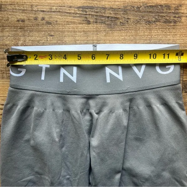 NVGTN Seamless Leggings Womens Medium Gray Activewear Athleisure Yoga - Image 2