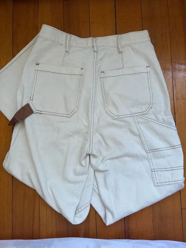 PacSun Cream Ultra High Rise Flare Carpenter - Image 4