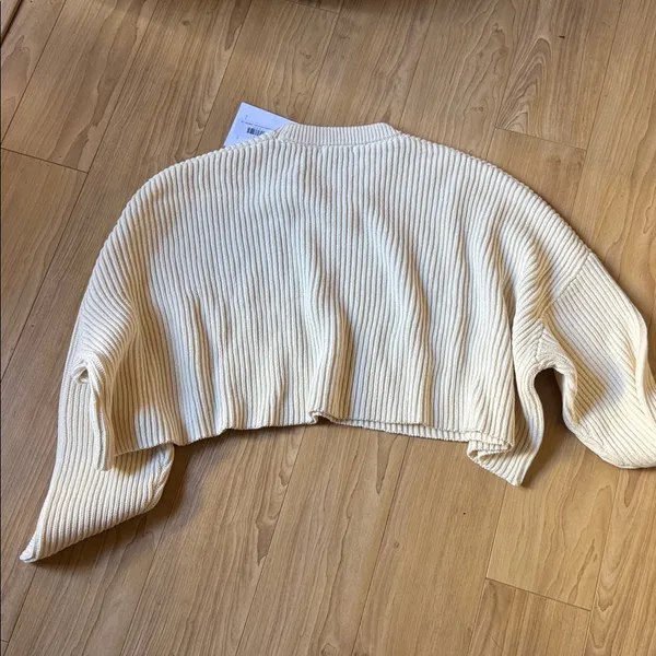 NWT NIA Cream Arianna Ribbed Knit Sweater - Image 5