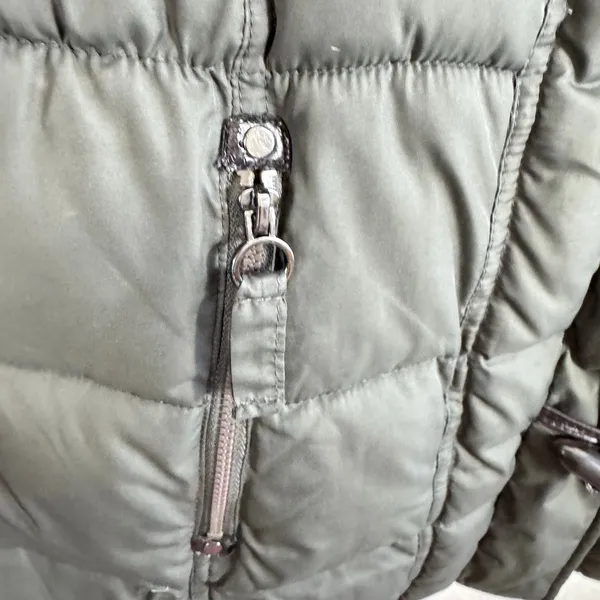 Halitech HFX Performance Apparel Green Full‎ Zip Puffer Parka Winter Coat Size L - Image 4