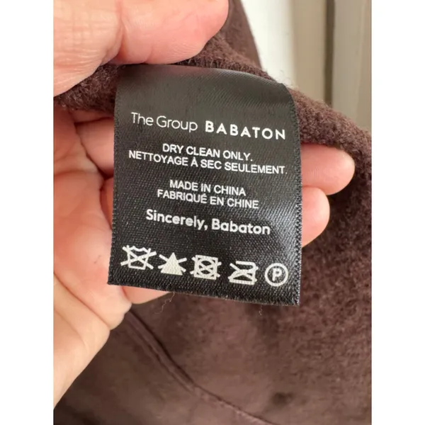 Babaton The Group brown merino wool coat size xs - Image 5