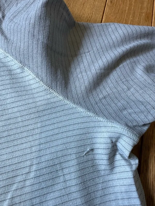 Lululemon Runamuck Long Sleeve Striped Henley Top Women’s Gray 12 - Image 6