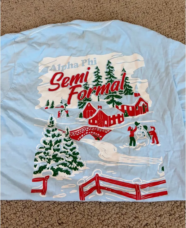 Alpha Phi graphic t shirt White - Image 2