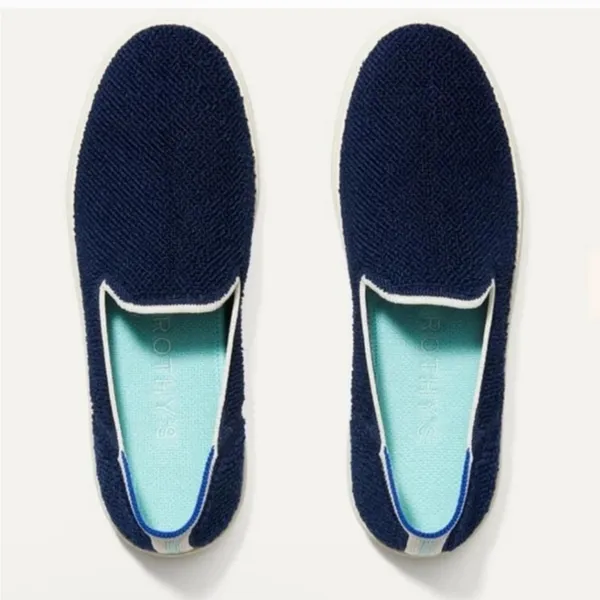 Rothy's The Slip On Terry Sapphire Fabric Low Top Lifestyle Sneakers Wom… - Image 3