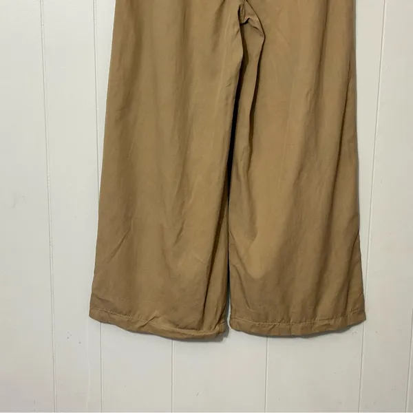 Madewell The Harlow Wide Leg Pants Drapey Twill Tan Khaki Size 6 High Rise - Image 9