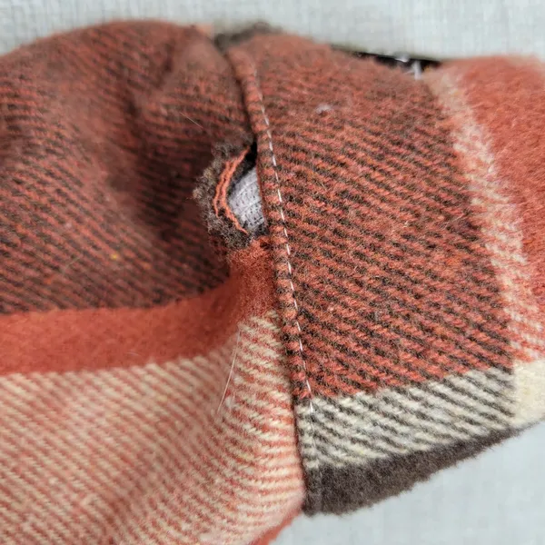 Womens‎ Shirt Size M Orange Plaid Flannel Button Down Long Sleeve Shaket Casual - Image 14