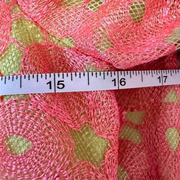 Lilly Pulitzer MANDY Tunic Dress Pink Green Metallic Lace Size‎ 2 - Image 8