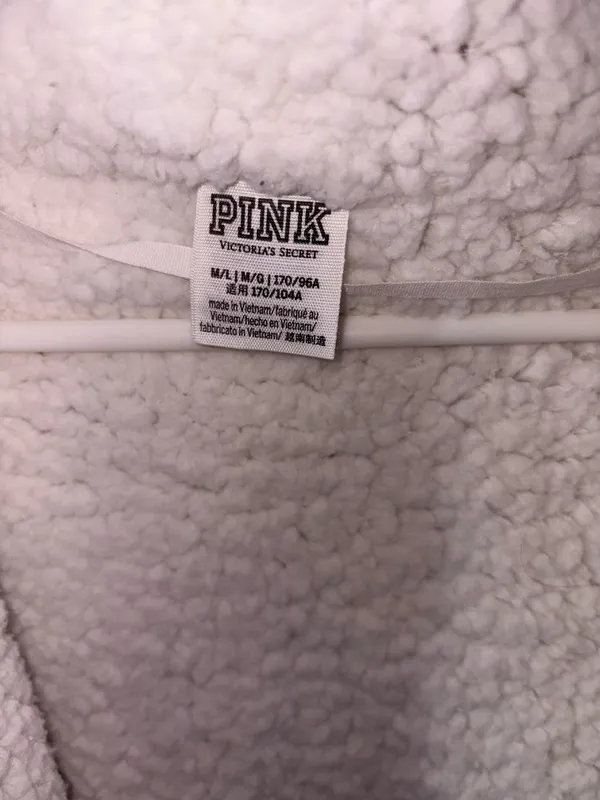 Victoria'S Secret Pink Reversible Sherpa Cardigan M/L Cocoa Powder - Image 3