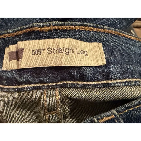 Levis 505 Straight Leg Jeans Womens 8 L Dark Wash Denim Stretch New NWT - Image 8