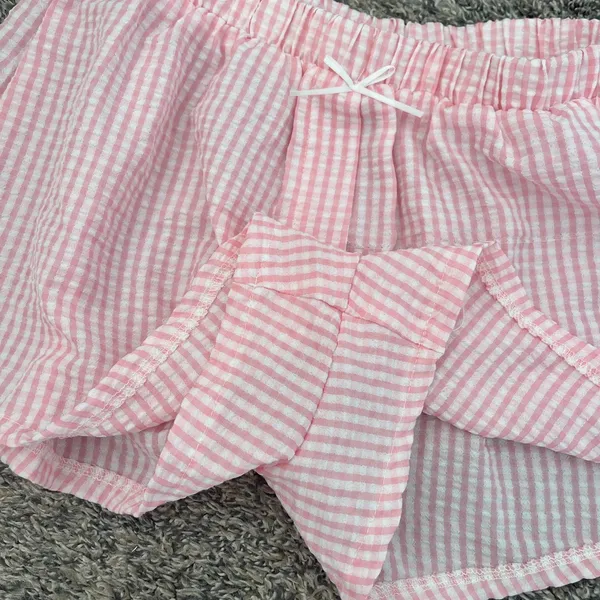 Altar'd State Pink Gingham Shorts - Image 3