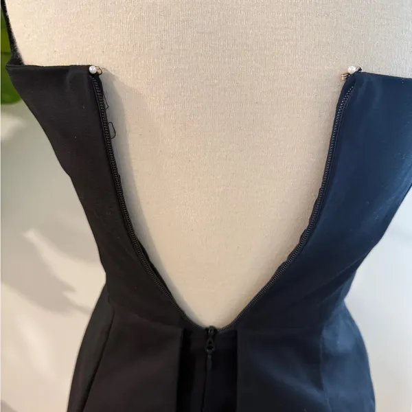 Clubs London | MACI BLACK TAILORED SQUARE-NECK MINI DRESS - Image 7