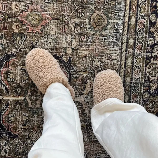 UGG Tazz Maxi Curly Genuine Shearling Slipper Grey - Image 3