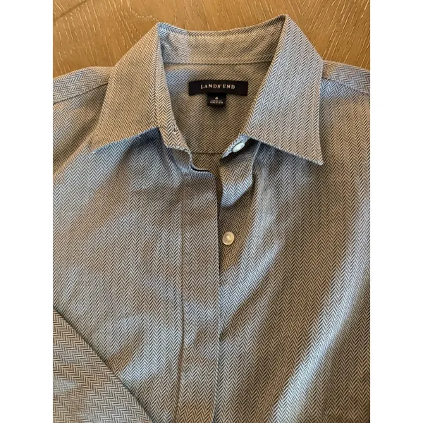 LANDS’ END‎ Button Down Shirt Size 4 - Image 6