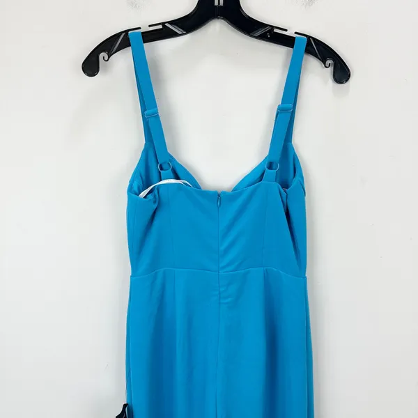 Lulus Brighton Bright Blue Plunge Wide-Leg Jumpsuit Formal Cocktail Small NWT - Image 9