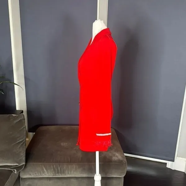 Women’s Red Double-Breasted Long Sleeve Jacket Dress **Size M Runs SMALL NWOT - Image 5