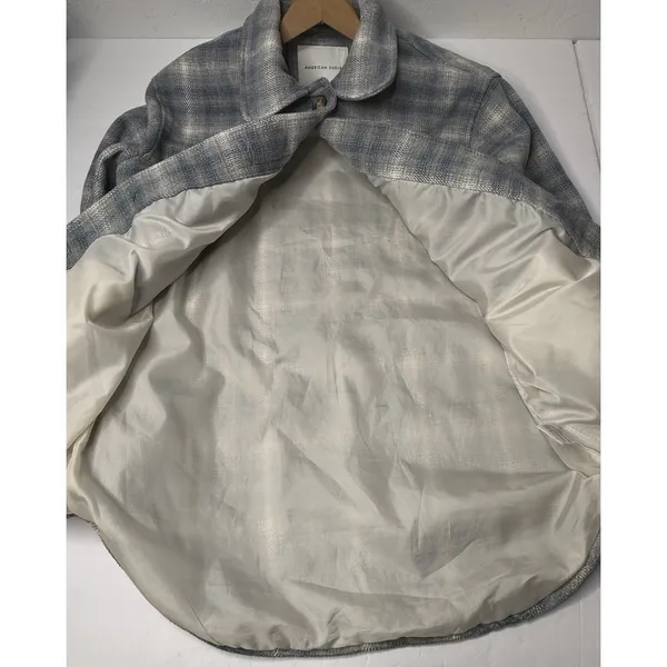 American Eagle Brushed Plaid Shacket Oversized Sz XS Grunge Flannel Boyfriend - Image 10