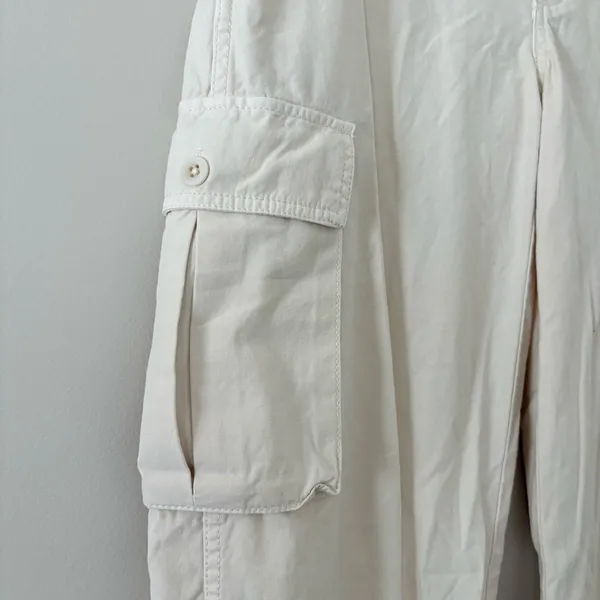 Madewell Garment-Dyed Low-Slung Straight Cargo Pants Cream‎ Vintage Linen 26 - Image 8