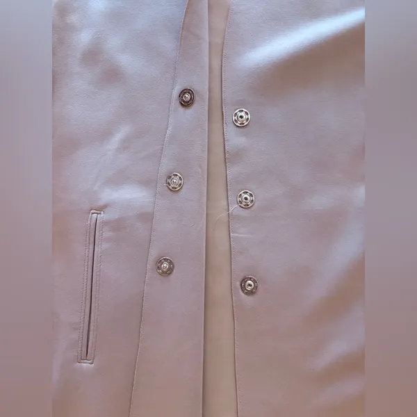 Carolina Belle Soft Cream /Tan Trench Coat LG - Image 5