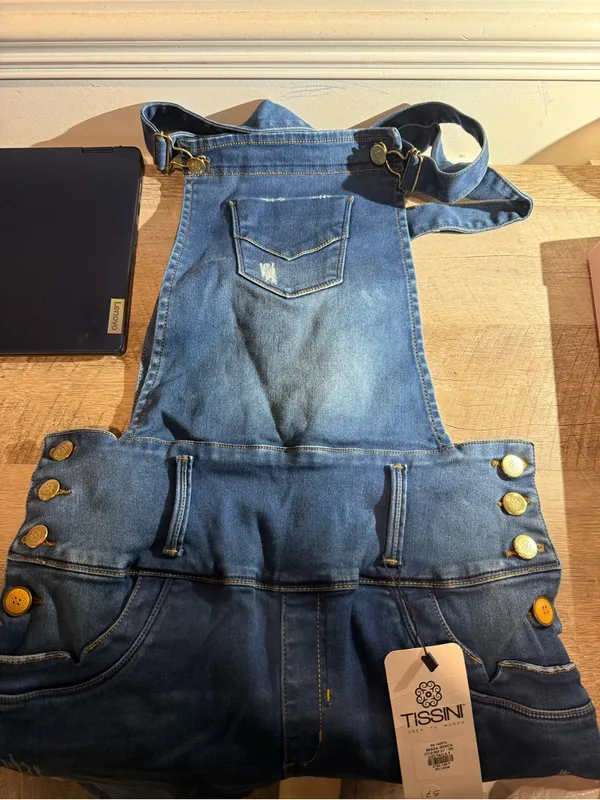 Colombian Denim Short Overalls Butt Lifting Blue Size undefined - Image 3