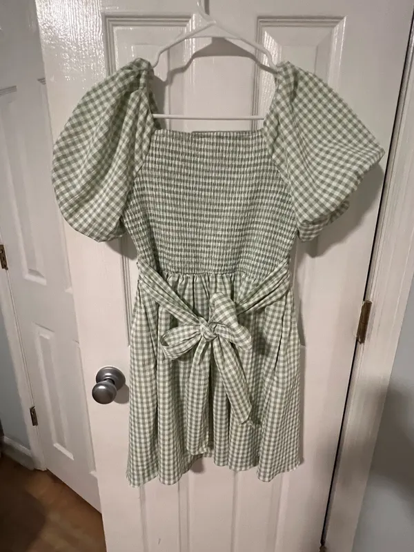 Mustard Seed Gingham Green Dress - Image 2