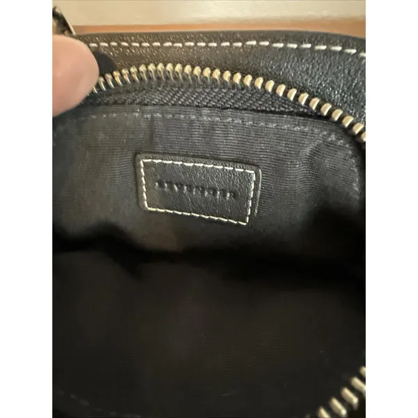 Levenger Carezza On-the-Town Black Leather Pouch Cross Body/Shoulder Bag in EUC‎ - Image 7
