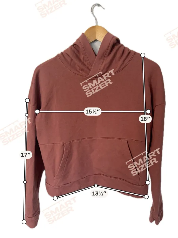 Women's FLX Cropped Pullover Hoodie Brown Size M - Image 2