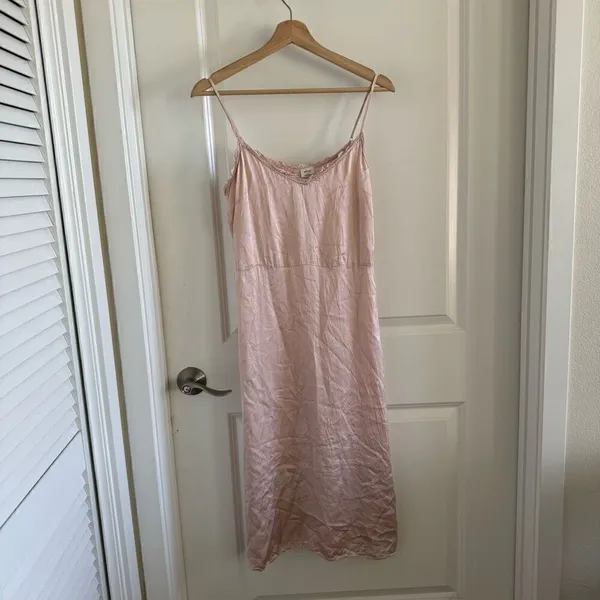 Aritzia Wilfred Millie Slip Dress Rose Quartz - Image 3