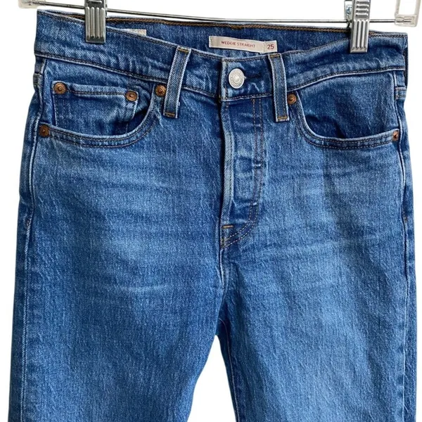 Levi's Wedgie Straight‎ Medium Wash 25 X 27 - Excellent - Image 8