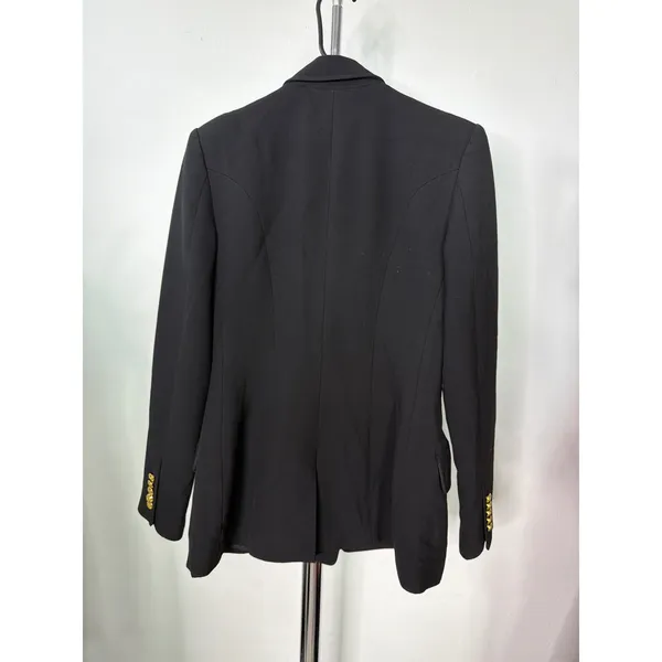 A.L.C. Women Black Double Breasted Gold Button Blazer Jacket - Image 6