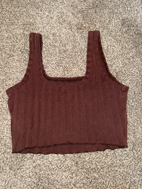 OFFLINE by Aerie OG Original Ribbed Scoop Neck Cropped Tank Top - Image 2
