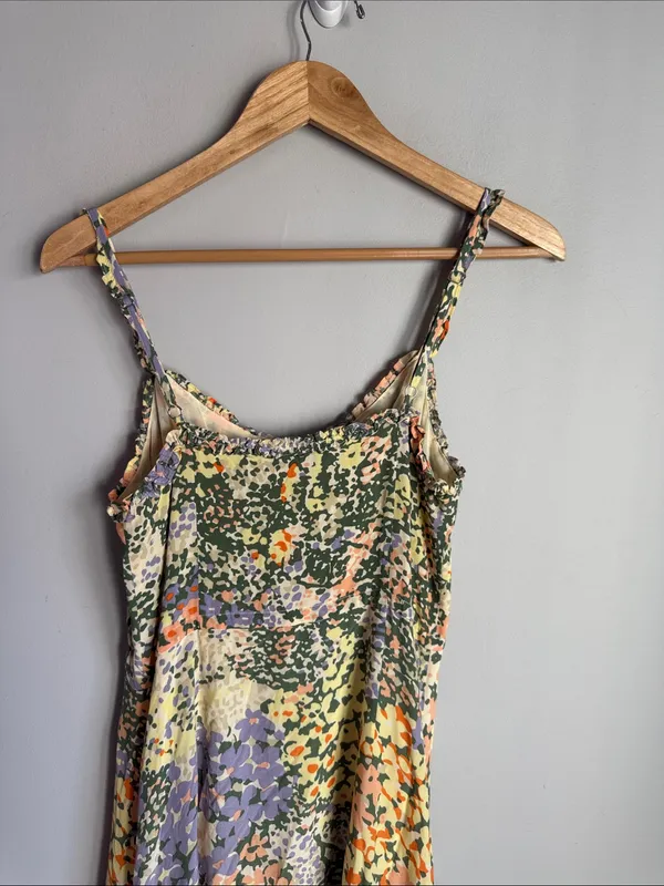 Rails Adalyn Floral Button-Front Midi Dress Small - Image 9